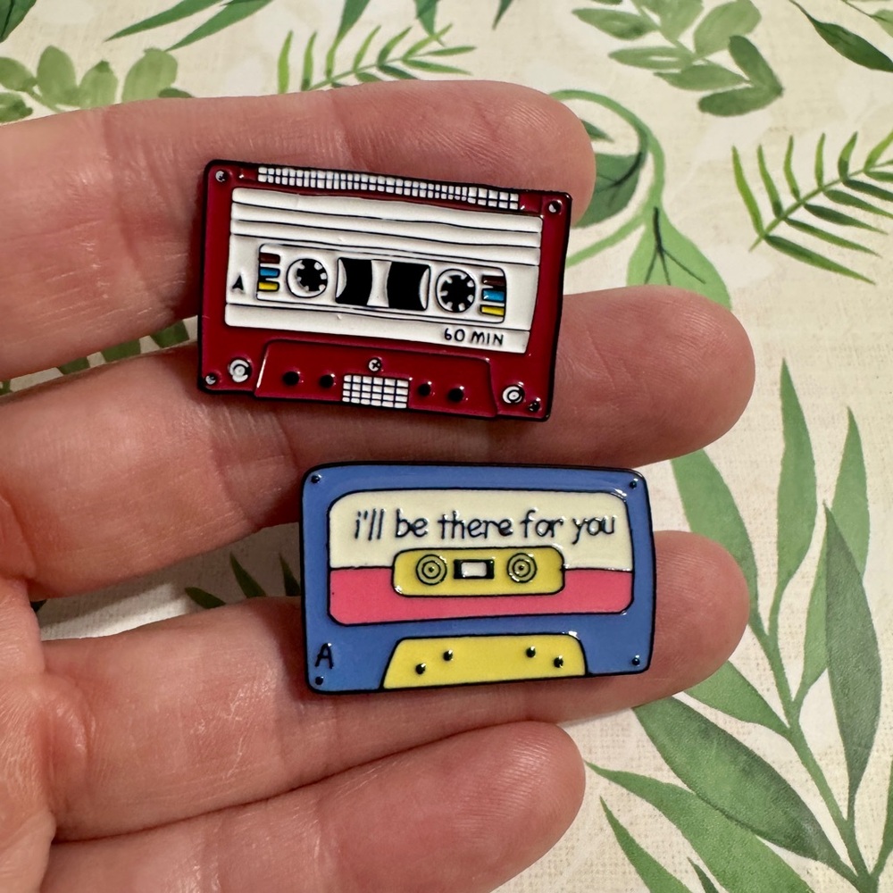 Retro Cassette Pin Set